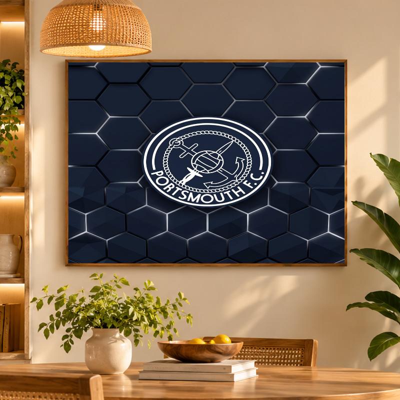 5D Diamond Painting Portsmouth FC DIY Full Drill Diamond Art Kit Home Decoration