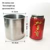 304 Stainless Steel Drop-proof Straight Cylinder Water Cup Without Handle.