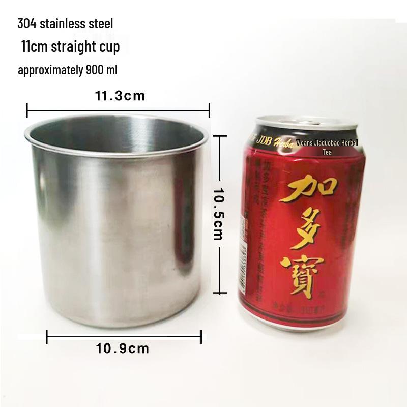 304 Stainless Steel Drop-proof Straight Cylinder Water Cup Without Handle.