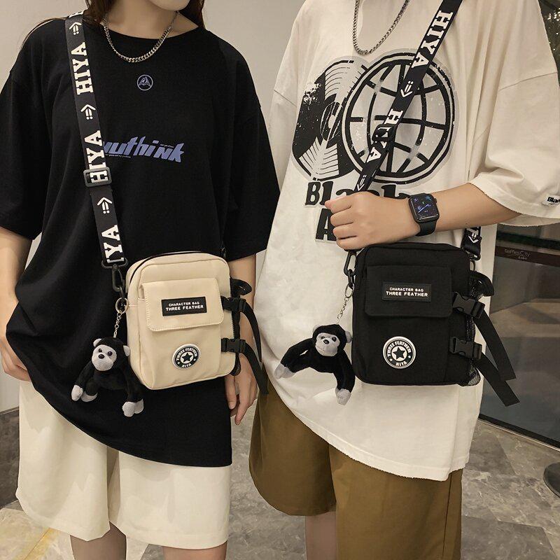 Trendy Unisex Crossbody Shoulder Bag: Hip Hop Style Phone & Casual Bag