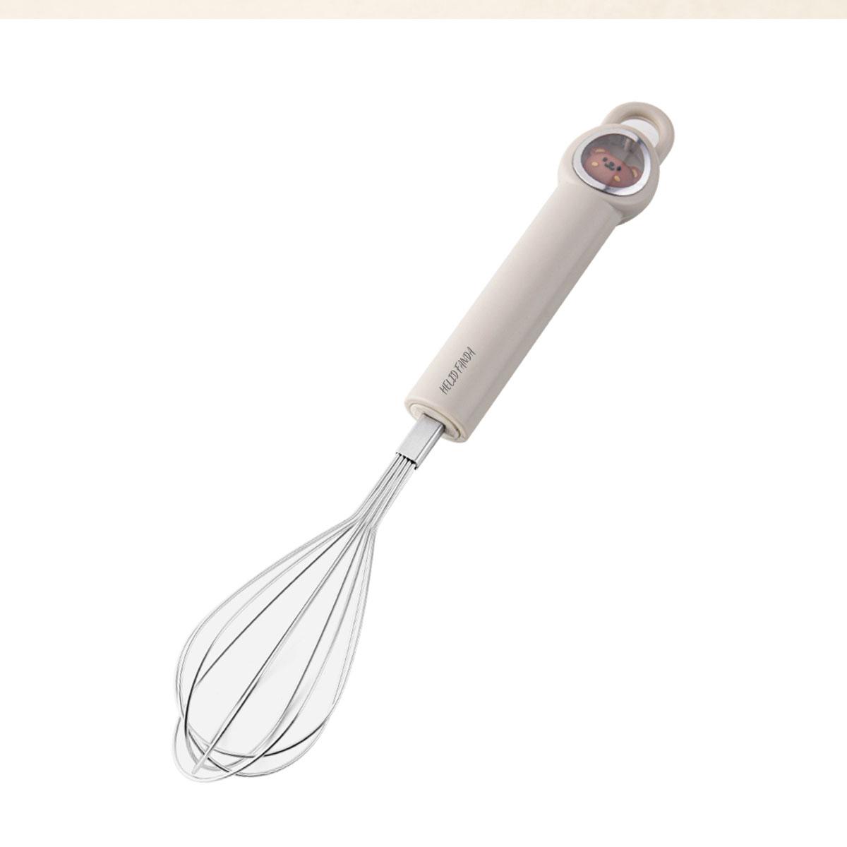 Stainless Steel Egg White Separator Cute Plastic Handle Egg Divider Yolk Filter Manual Egg Beater Multi-purpose Kitchen Tools