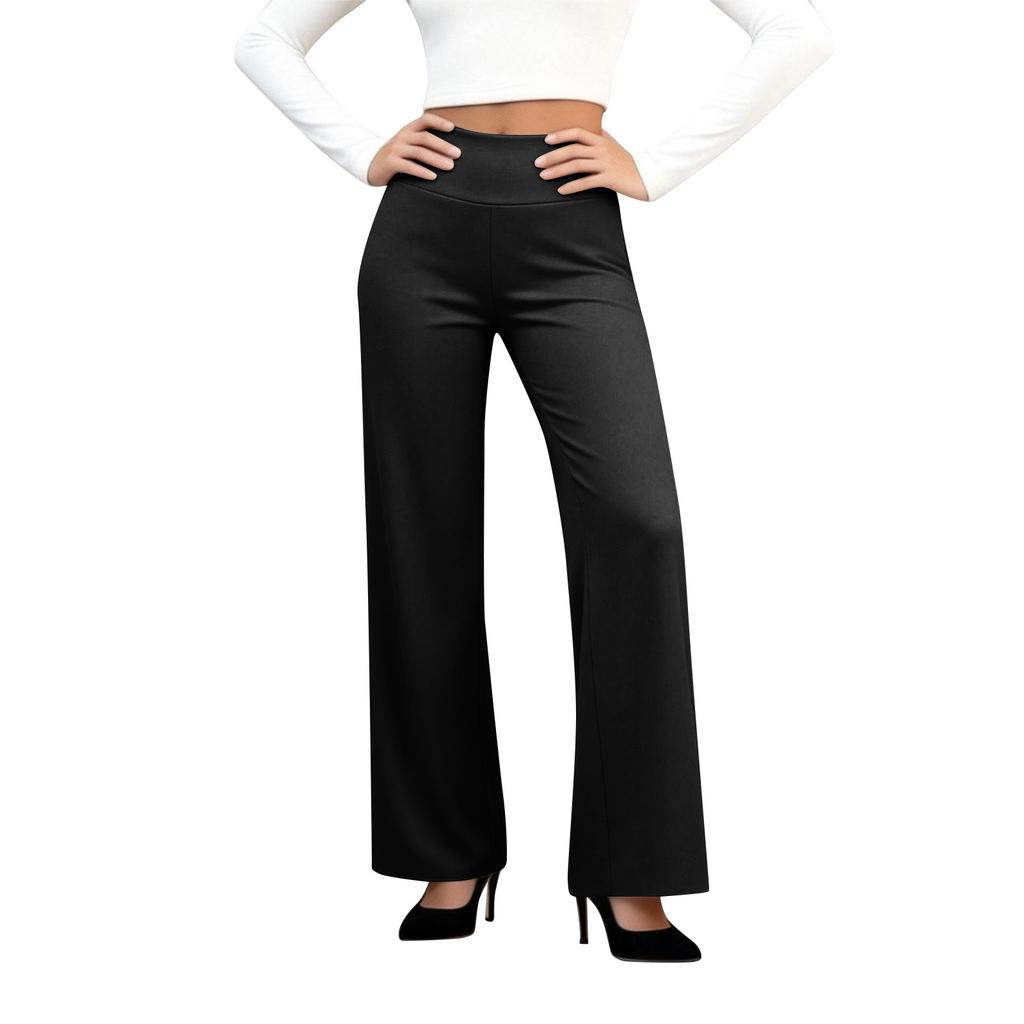 Women's high-waisted yoga pants, work pants, stretchy business-casual trousers