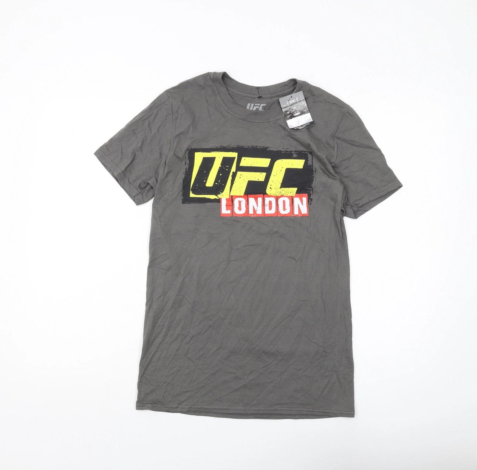 UFC Men s Grey Graphic T-Shirt, Size S, Short Sleeve XL