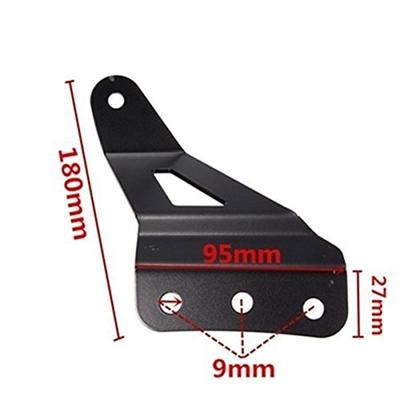 2 Stück Schwarzstahl Auto Lichtleistenhalter-Kit Offroad Dach LED Lichtleistenhalterung