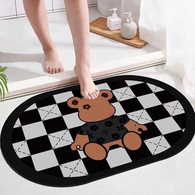 Covor de podea absorbant antiderapant de desene animate pentru baie și intrare