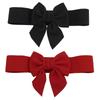 Bow Cummerbunds Waistband Versatile Sweet Pure Cotton Fabric Bow Elastic Belt Elastic Broadband Women's Dress Decoration
