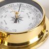 Hanging Weather Station, High Precision Thermometer Hygrometer Barometer Kit, Tide Clock Wall Clock Brass Case 4.5In Boat Accessory, for Boat Yacht,