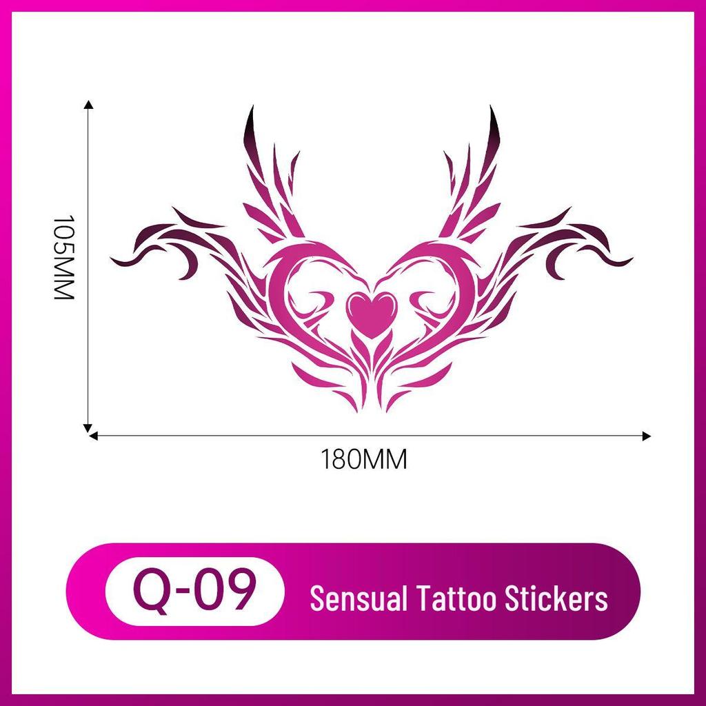Svítící Sexy Tetovací Samolepka Sukuby - Snadno Čistitelná, Ekologická, Dlouhotrvající Design pro Soukromé Části.