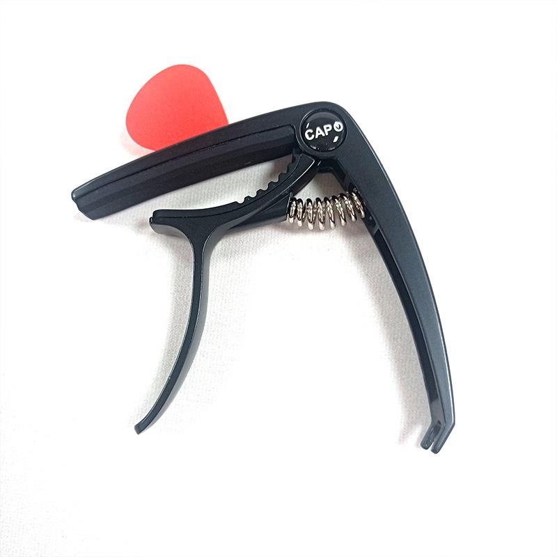 Zinc Alloy Wood Grain Clip-On Guitar Tuner Capo - Multiple Colors чёрный