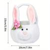 Small Easter Baskets Bunny Ears Egg Hunt Treat Bag With Handle Easter Bunny Basket Bags For Decorations Party Chocolates Holiday