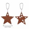 Handmade Drilling and Puncture Pentagram Bag Pendant Backpack Hangings Decor  Gifts