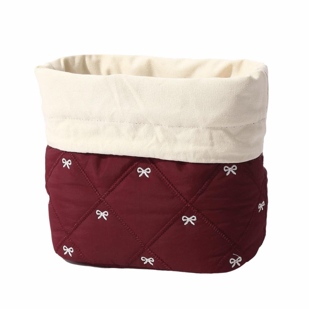 Large Capacity Cosmetic Storage Bag Bowknot Printed Sundries Organizer  Beauty Routine