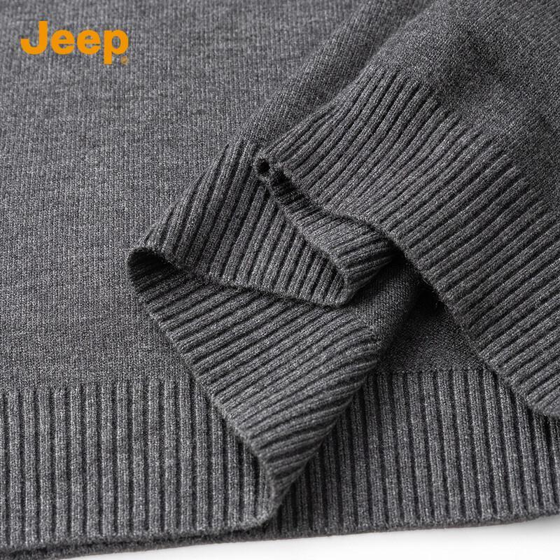 Jeep Men's Loose Fit V-Neck Casual Sweater
