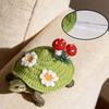 Tortoise Clothes Knitted Cute Adjustable Warm Knitted Tortoise Costume With Flower For Winter Cold Weather Outdoor Indoor