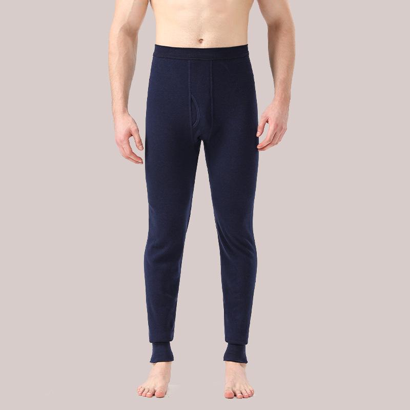 Men's Slim Fit Pure Cotton Warm Trousers - 100% Cotton, Plus Velvet, Ideal for Autumn and Winter