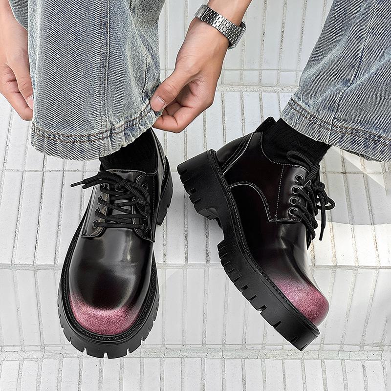 Leather shoes men's retro British style business dress casual shoes summer soft-soled leather shoes 3138-J