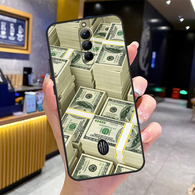 Banknote Dollar Cash Money Case For Nubia Red Magic 8S 9S Pro Plus 6S 7S 6 7 Pro 6R 5G RedMagic 9 8 10 Pro Plus Cover