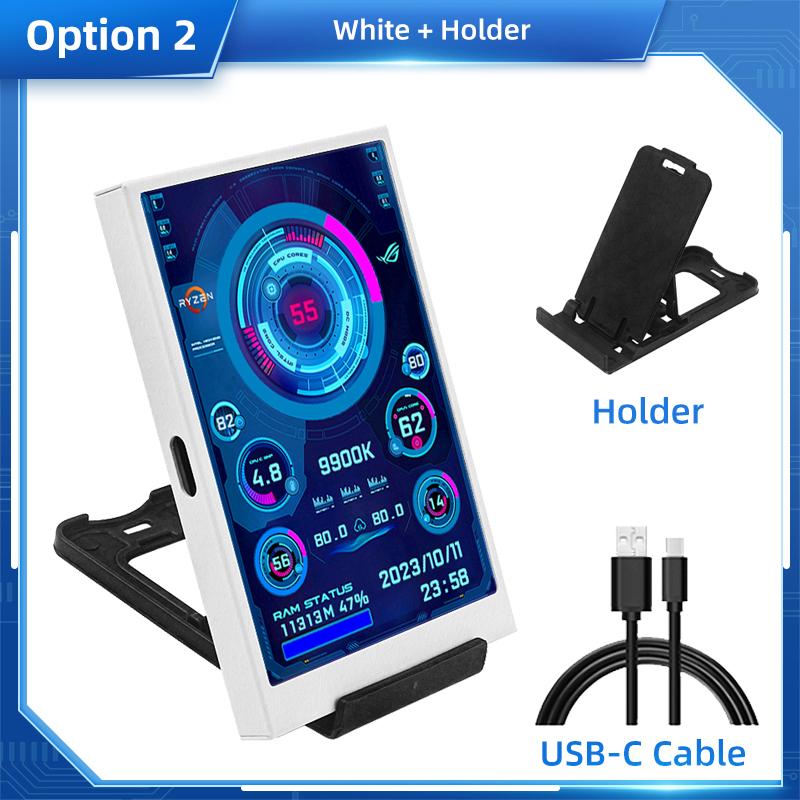 3,5palcový sekundární monitor IPS USB Type-C 320×480 AIDA64 Zobrazovač stavu CPU GPU RAM HDD pro Windows 10/11