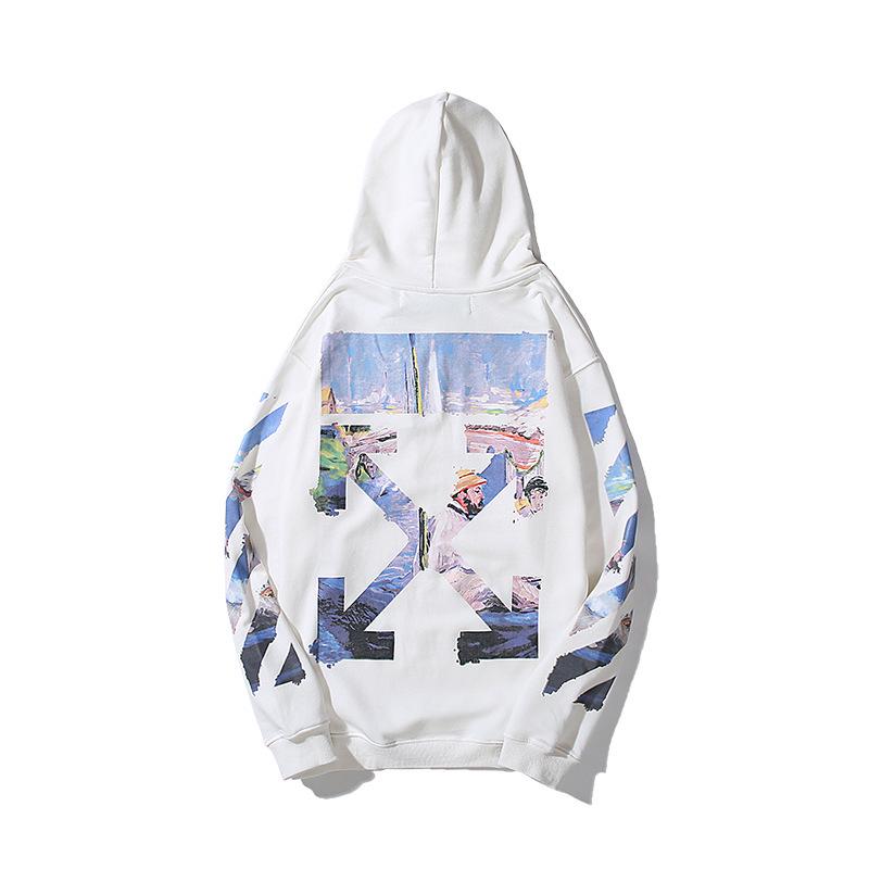 OFF-WHITE Unisex Hoodie aus Baumwoll-Frottee - Trendig & Hochwertig