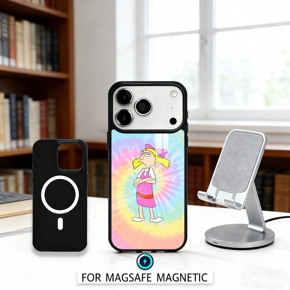 1PC H-Hey A-Arnolds Phone Case For iPhone 17,16,15,14,13,12,Pro,Max For Magsafe Magnetic Wireless Charging