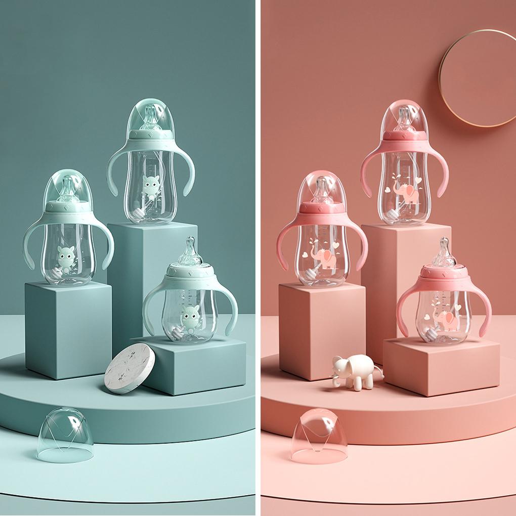 Butelka przejściowa dla niemowląt Noworodek Samodzielne picie Kubki ze słomką Wąska szyjka Treningowe Niemowlę Sok Mleko Do picia Podajnik Niemowlęta