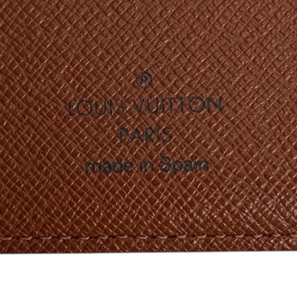 LOUIS VUITTON Monogram Agenda PM Notebook cover Monogram canvas Brown R20005 Used