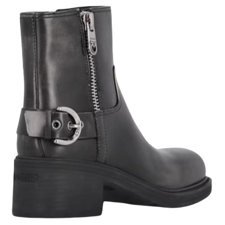 PINKO Leather Commuter Fashion Boots With Bird Decoration Short Boots 6cm Women boots Black SD0157P056Z99