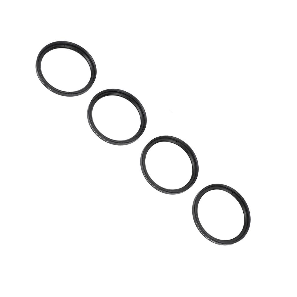Nahaufnahmefilter-Set, 4-in-1, +1, +2, +4, +10, Makro-Objektivfilter, optisches Glas, mit Aufbewahrungstasche für die Kamera