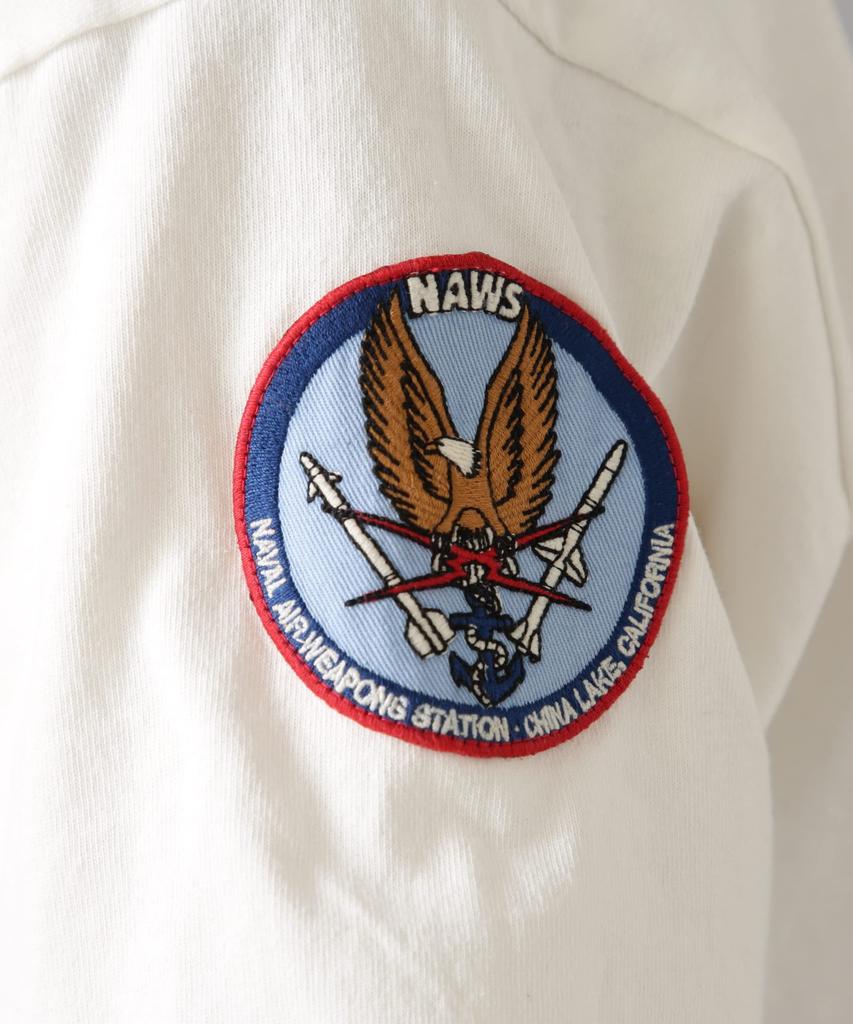 AVIREX Short Sleeve Squad Patch Dust Size T-Shirt Devils, Men's, 2XL, 030, White, 783-3134046