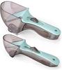2Pcs Adjustable Measuring Spoon Set with Clear Scales Kitchen Gadgets Measuring Cup with Magnetic for Dry and Liquid Ingredient