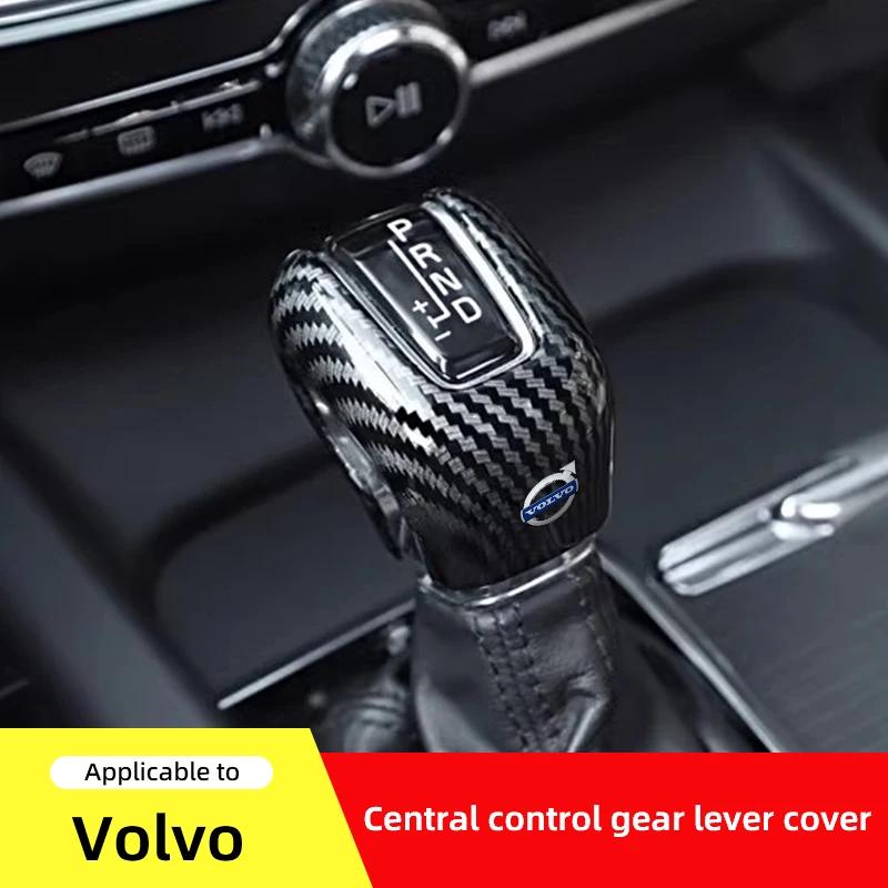 Car Badge Knob Handle Cover Gear Head Shift Emblem Stickers Decoration Decal Interiors For Volvo XC90 XC60 S60 V60 XC40 S90 V90