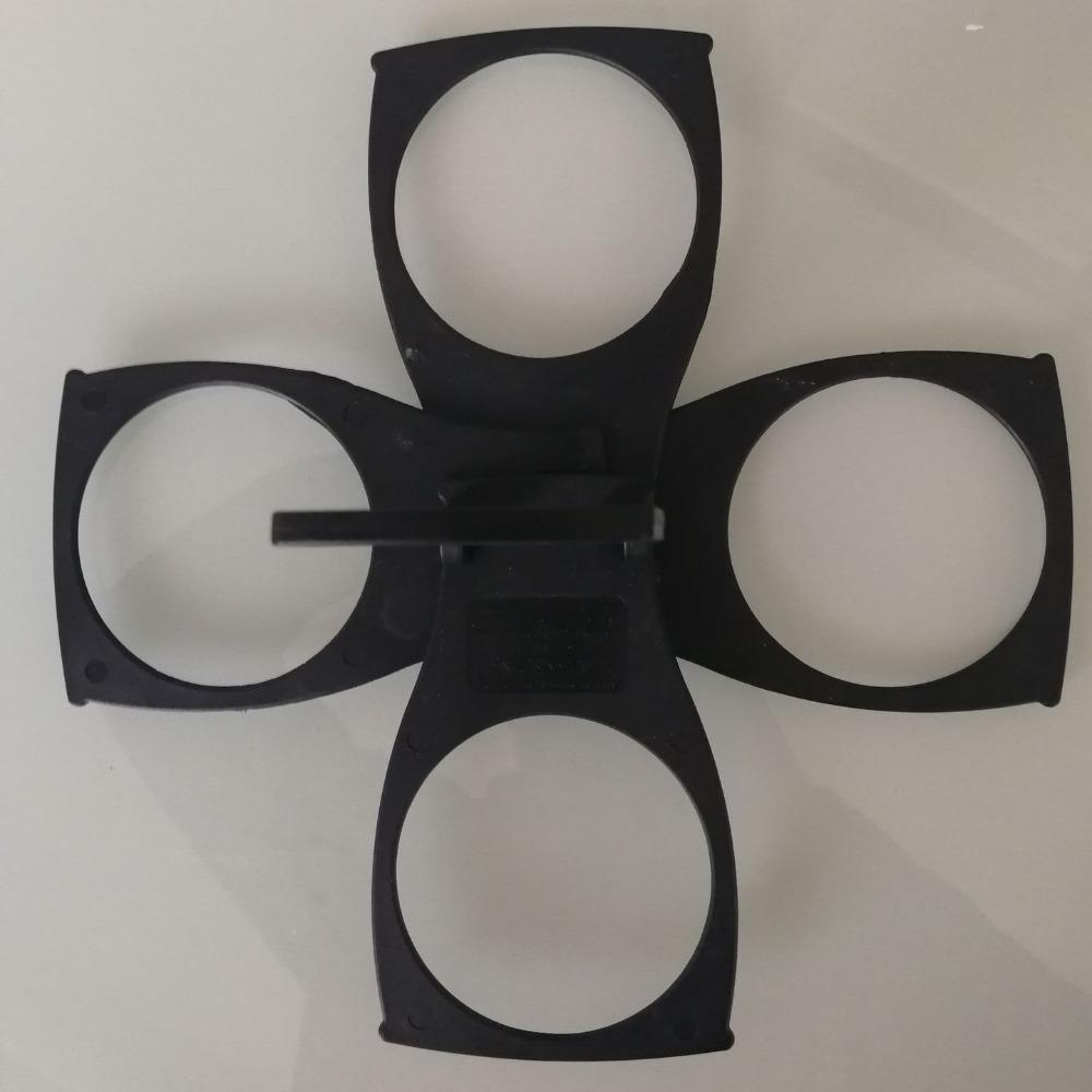 4-Cups Cup Carrier Plastic Drink Carrier Versatile Coffee Cup Handle  Bar чёрный