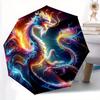 1pc Enchanted Dragons Design Automatic Open/CloseUmbrella,Compact Umbrella for Men & Women Day Gift.A061