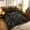 Resident Evil Pattern Bedding Quilt Set Quilt Cover Pillowcase Home Birthday Gift(1 * duvet cover + 2 * pillowcase, without core)