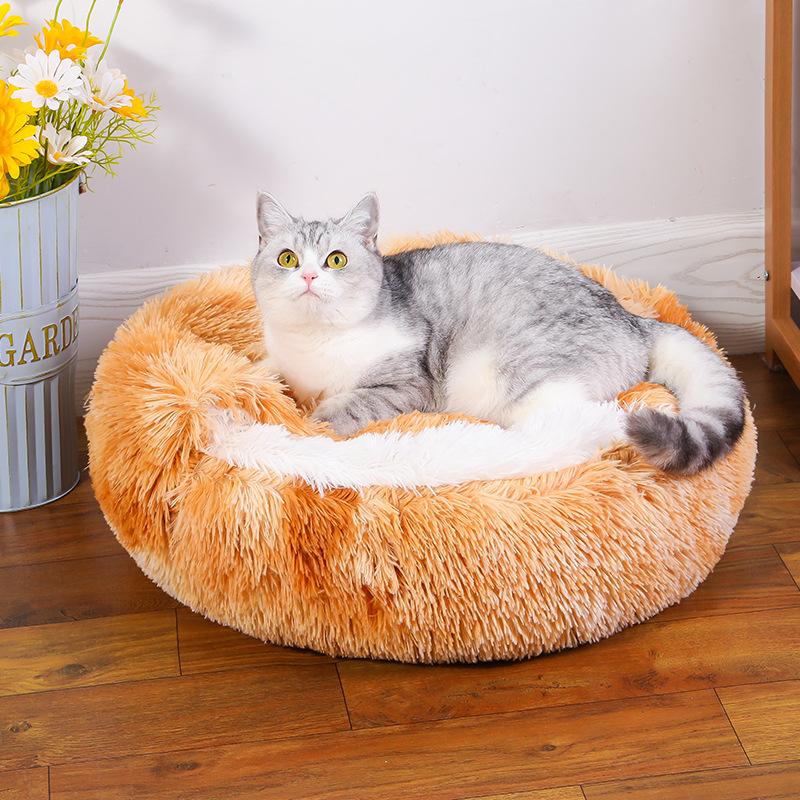 Pet Nest Winter Warm with Cover Pet Pad Anti-kick with Own Quilt Kennel Semi-closed Soft Half Pack Cat Nest