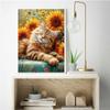 Full Square/Round 5D Diamond Painting Cat Sunflower Home Decor Embroidery Mosaic Animal Wall Art