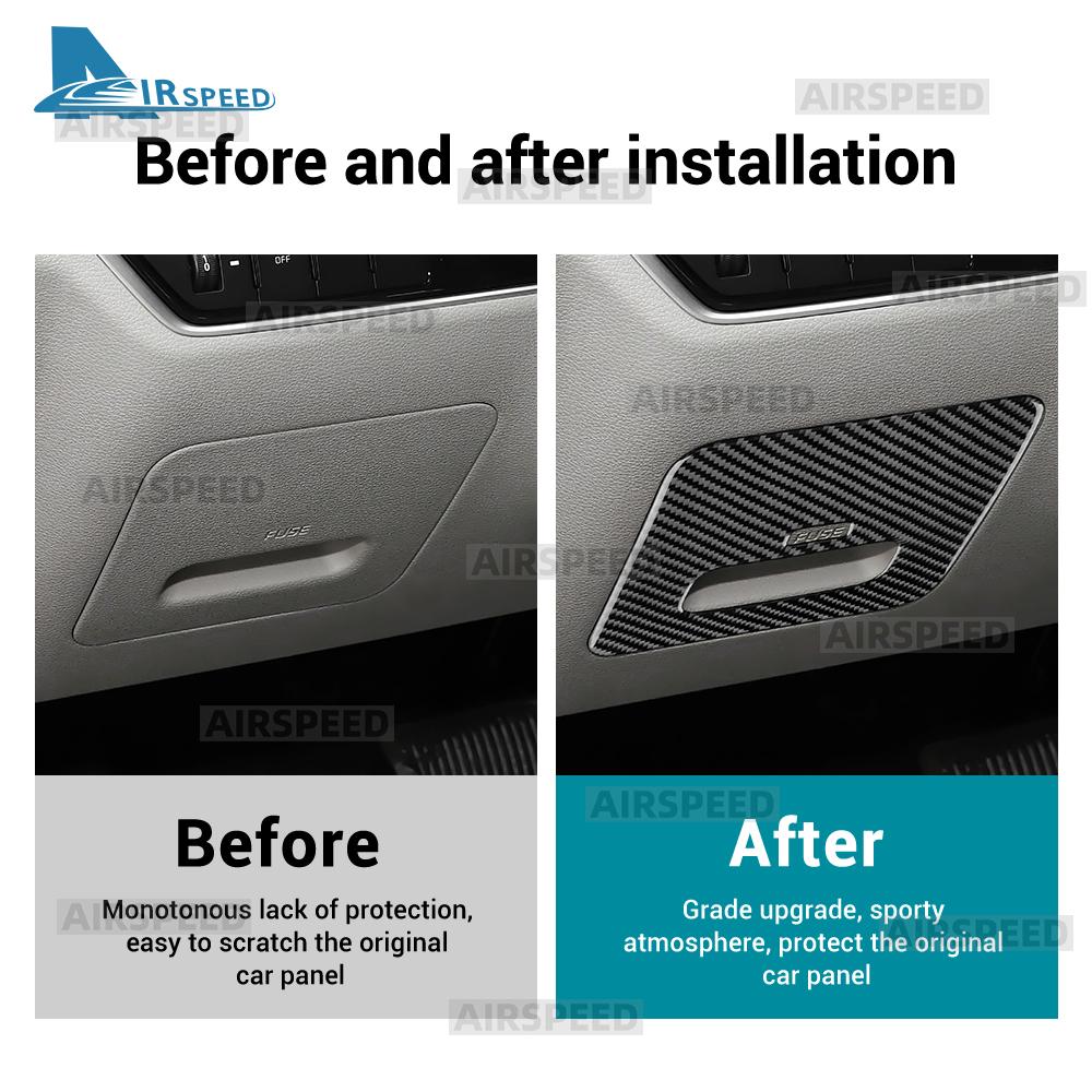Real Soft Carbon Fiber Sticker For Kia Sportage NQ5 2022 2023 2024 2025 LHD RHD Car Fuel Box Panel Trim Interior Accessories