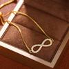 Huitan Fashion Gold Color Box Chain Bracelet for Women Trendy Bright Zirconia Hand Jewelry for Engagement Exquisite Accessories