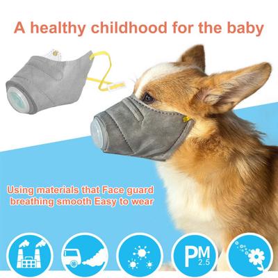 Dog Respirator Muzzle Adjustable Dog Air Filter Face Cushion Breathable Anti Fog Anti Dust Protective Muzzle for Large Small Dogs