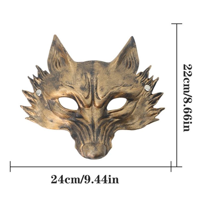 Leichte PU Halbmaske Halloween Cosplay Gesichtsbedeckung für Männer Elegante Maskenball Party Kostümzubehör