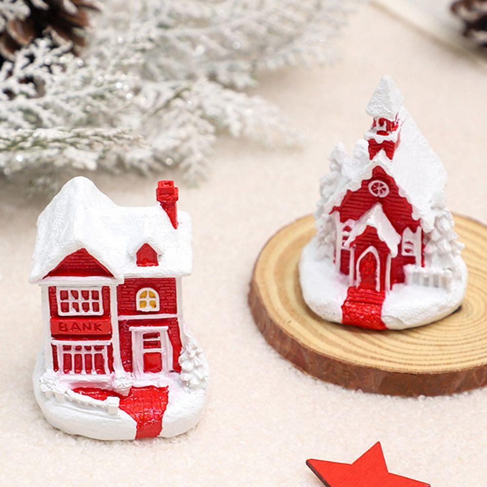 

Красный Мини Дом Статуэтка Ручной Работы Настольный Дом Фигурка Дети Подарки