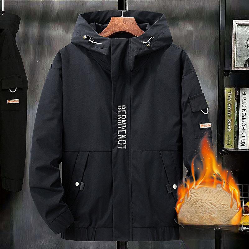 Autumn and Winter Large Size Jacket Loose Trend Casual and Thin Hooded Jacket
