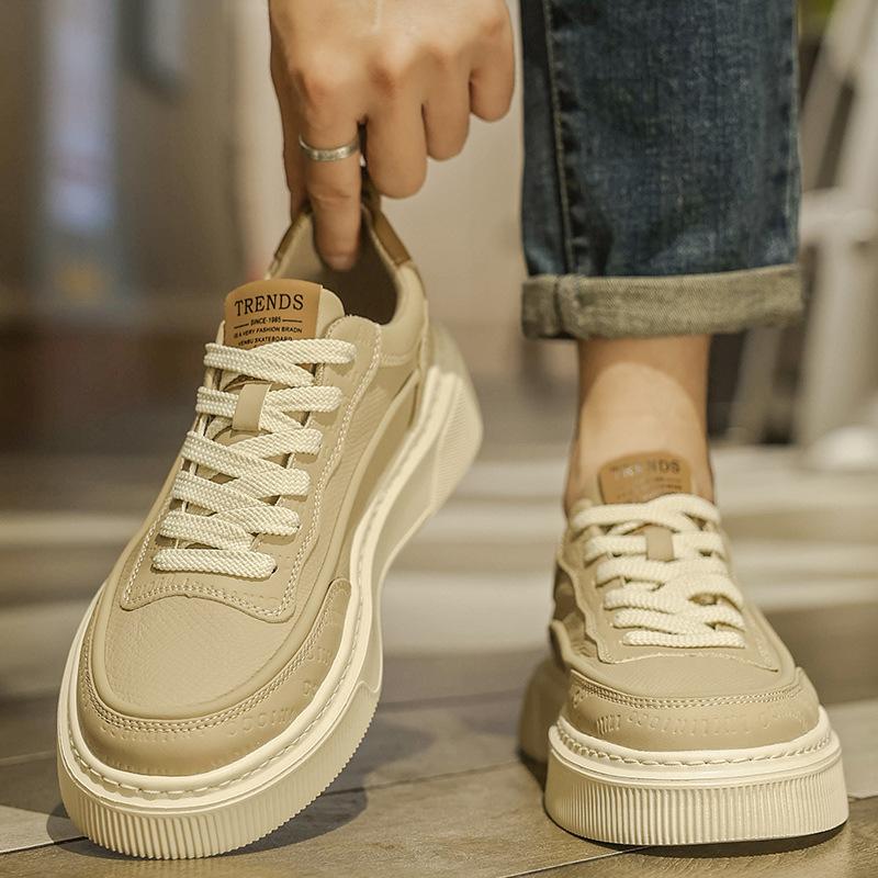 2025 Autumn New Men's Shoes Fashion Casual Breathable Heightened Thick Baseplate Shoes Men's Korean Version Fashion Versatile Trendy Shoes