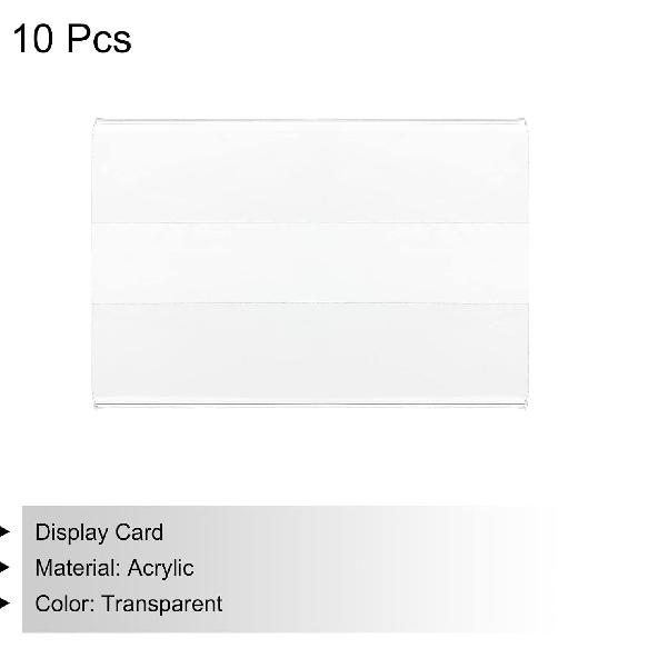 MECCANIXITY Wall Mount Acrylic Sign Holder, 3.1 x 2 Inch Clear Plastic Wall Sign Holders Horizontal Acrylic Frames for Offices, Stores, Restaurants,