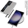 Samsung S24 Ultra Electroplated Leather Phone Case with Full Coverage Lens Protection