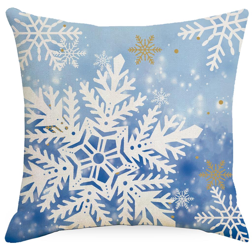 Neue Weihnachts-Kissenhülle Wohnzimmer Sofa Kissenbezug Kreative Schneeflocke Heimdekoration