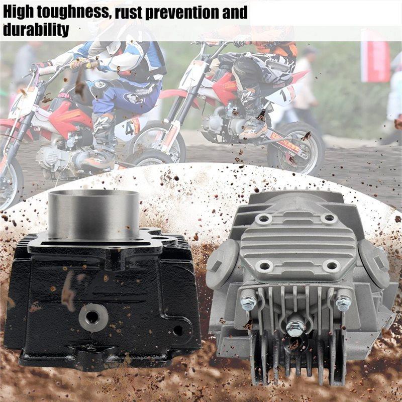 Motorcycle Cylinder Head Barrel Piston Kit Replacement Set 52.4Mm For 110Cc For 110 WS110 C110 ATV UTV