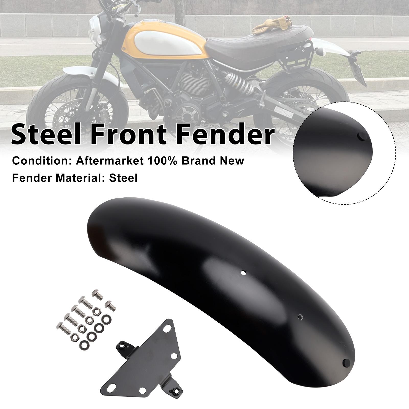 Steel Front Fender Mudguard For Ducati Scrambler 1100 800 2015-2025 Black