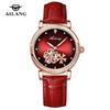 Seagull Fashion Women's Watch Leather Strap Waterproof Skeleton Automatic Mechanical For Ladies Watch Necklace Set 8867 Series
