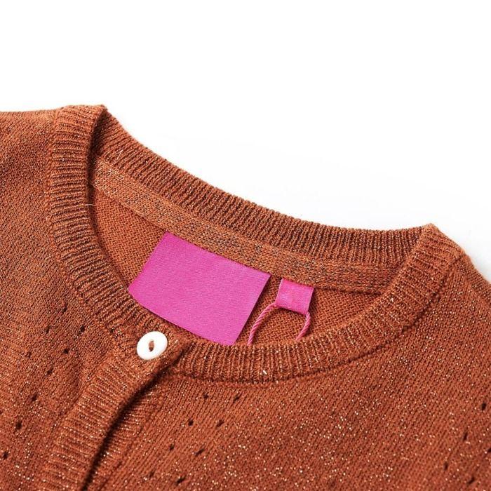 Cardigan enfant - vidaXL - Blanc neige - 100% coton - Col V - Manches longues